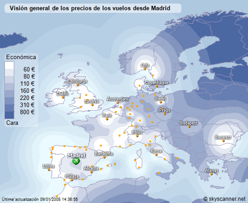 Vuelos baratos a Europa desde Madrid