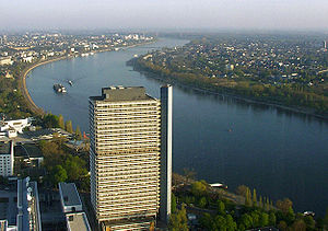 Alemania, tres ciudades cercanas junto al rio Rhin