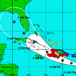 Tormenta Isaac cruzó Antillas Menores y se dirige hacia la Florida